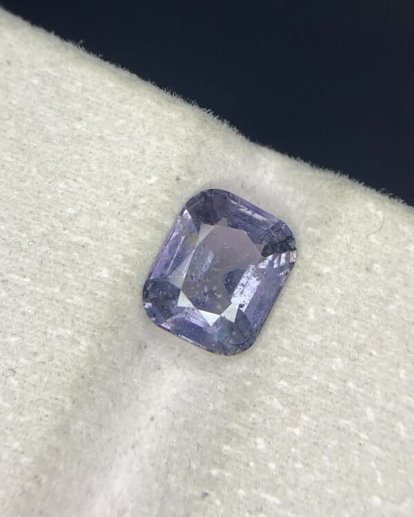 Natural Beautiful Luster Purplish Silver Spinel Cushion Cut 3.00 Cts Stone