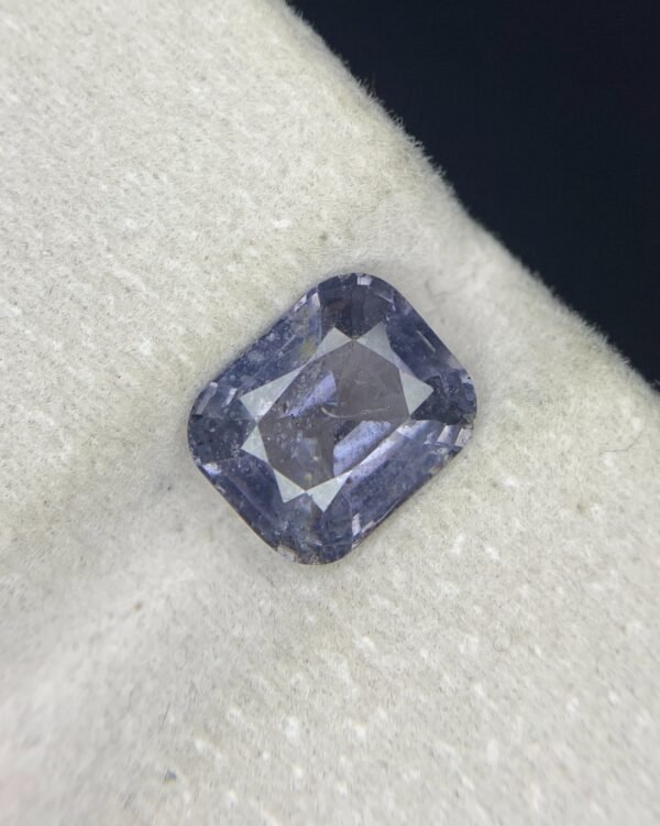 Natural Beautiful Luster Purplish Silver Spinel Cushion Cut 3.00 Cts Stone