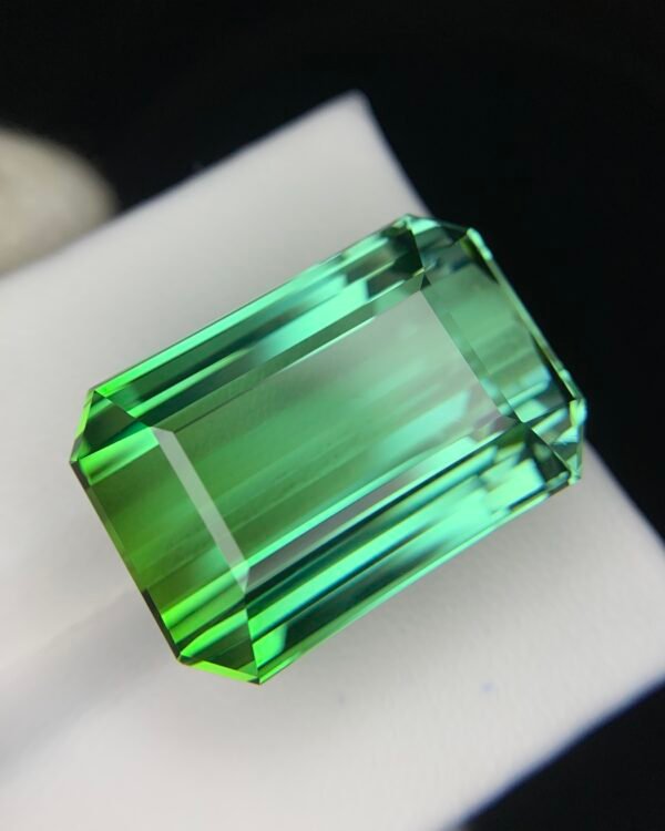 Bi-Color Natural Transparent Tourmaline Gemstone